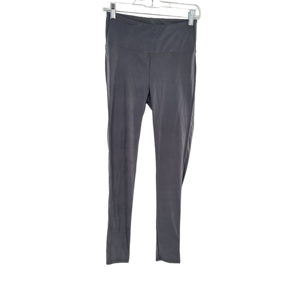 Seven7 Women's High Rise Stretch Faux Leather Legging Gunmetal size Small - Picture 1 of 5